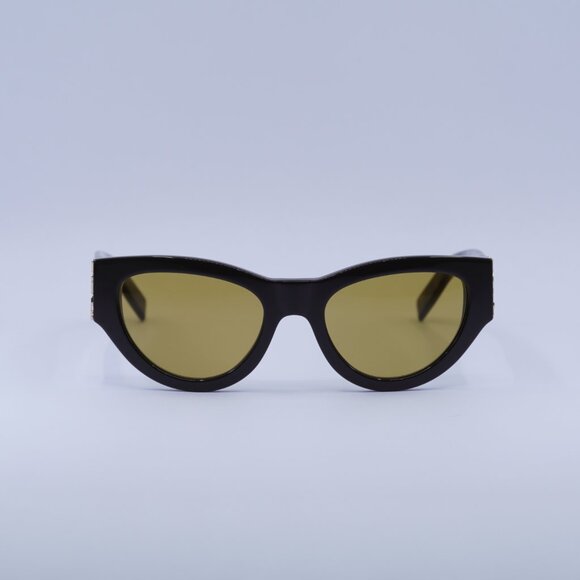 Saint Laurent SLM94 010 Sunglasses Brown Cat Eye Frame, Nicotine Lenses main image 4